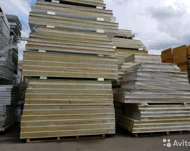 фото Сэндвич панели Минвата 80 мм, 4,5 м