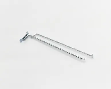 фото Крючок на экономпанель одинарный с ценникодержателем 350мм, d=6мм, цинк