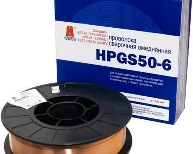 фото Проволока сварочная омедненная HongPeng 0,8 мм/15 кг HPGS 50-6