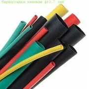 фото Термоусадка клеевая 9.5 черная (отрезок 1 метр)