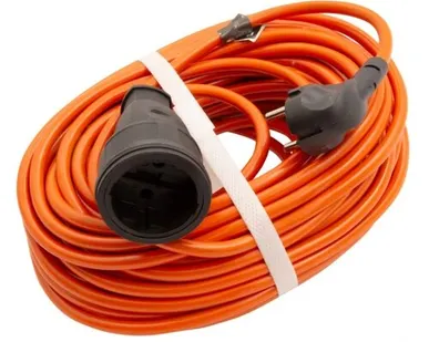 фото Удлинитель-шнур силовой, б/з, ПВС, усилен., 20 м, 3500 Вт, (16А), 1 розетка, тип УХ16 Сибртех