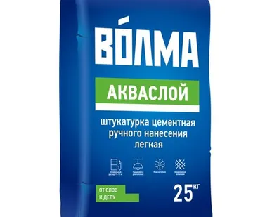 фото Штукатурка цементная Волма Акваслой, 25 кг