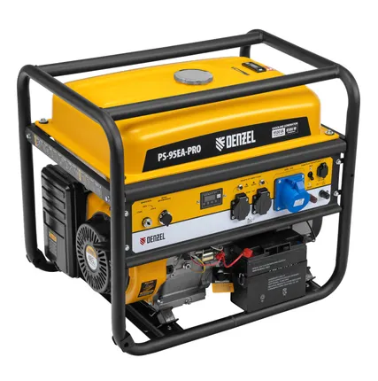 Фото №0 Генератор бензиновый PS-95EA-PRO, 9,5 кВт, 230 В, 40 л, разъём ATS, эл.старт Denzel