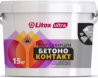 фото Грунтовка Литокс Betonocontakt Грунтовка Litox Ultra 15 кг 42 шт/пал