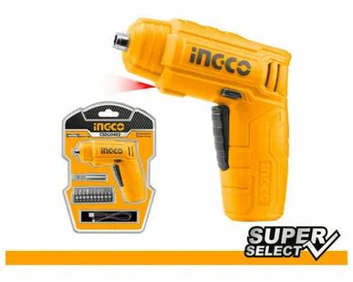 фото отвертка аккумуляторная INGCO CSDLI0402 4В Li-ion 1,3Ач 1 аккумулятор