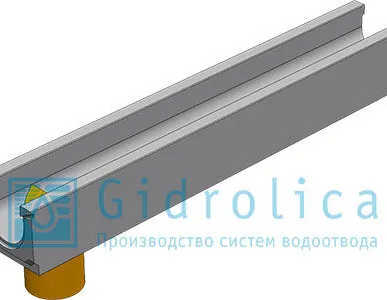 фото BGU Универсальный лоток DN100, №. 0, с вертикальным водосливом, без уклона