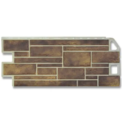 Фото №0 Фасадная панель (АП) "КАМЕНЬ" Сланец 1140*480 мм (раб.размер 1010*450)