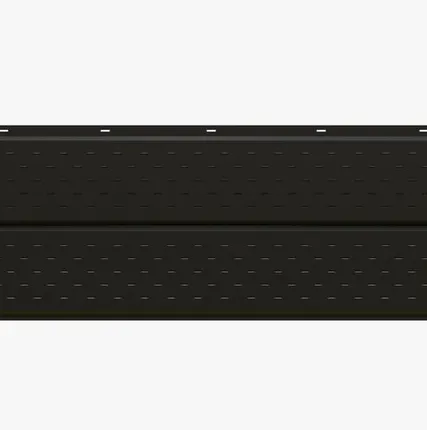 Фото №0 Сайдинг Потолочно-фасадная панель «Софит» перфорированный Premium, 0.47-0.5 мм RAL 8019, Серо-коричневый