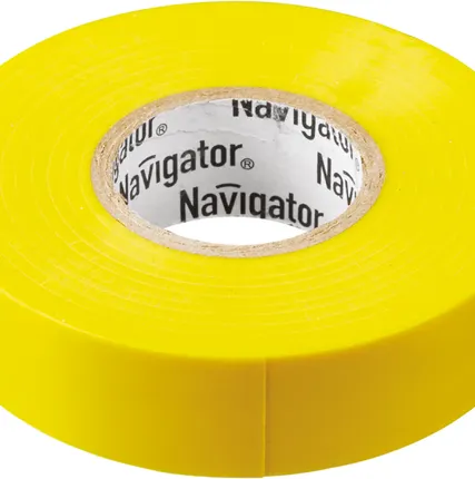 Фото №0 Изолента ПВХ 19мм (рул.20м) желт. NIT-A19-20/Y Navigator 71112