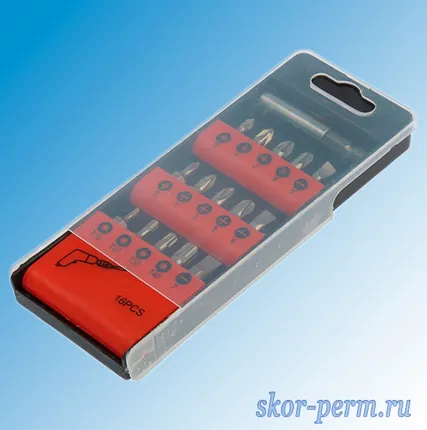 Фото №0 Биты набор (16 предметов 25 мм с магнитным адаптером) Top Tools