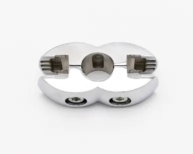 фото Соединитель труба-ДСП или стекло двойной d=25мм, хром, JK55 / R-7A