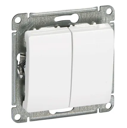 Фото №0 Механизм выключателя 2-кл. СП Glossa 10А IP20 (сх. 5) 10AX бел. SchE GSL000151