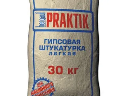 фото Штукатурка Bergauf Praktik гипсовая легкая для машинного нанесения 30 кг