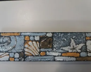 фото Бордюр Рифы 249*80 на голубом голубой