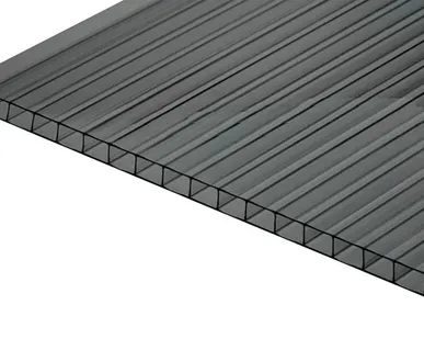 фото Сотовый поликарбонат ПОЛИГАЛЬ СТАНДАРТ Серый 10 мм (2,1*12 м)