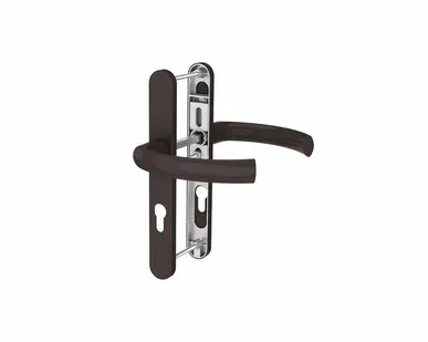 фото Гарнитур нажимной с овальной накладкой JOWISZ-109, PZ/92/32/245, коричневый RAL8019