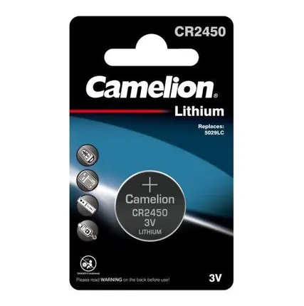 Фото №0 Элемент питания литиевый CR CR2450 BL-1 (блист.1шт) Camelion 3072