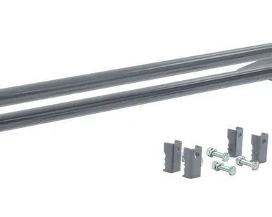 фото Снегозадержатель трубчатый для фальцевой кровли Optima RAL 9006 1м