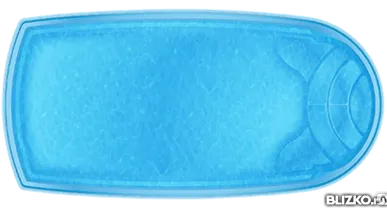 фото Бассейн Fiber Pools Леман 6,55х3,25 м глубина 1,55 м, цвет Light blue Stone