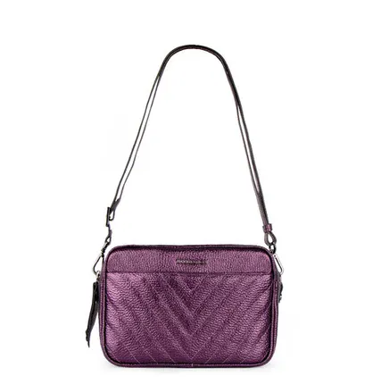 Фото №0 Фиолетовая сумка-органайзер Капри из блестящей кожи TJ COLLECTION YG 5136813 VLZ
