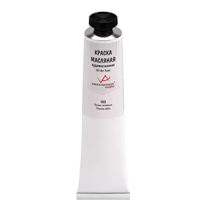 Фото №0 Краска масляная "VISTA-ARTISTA" Studio VAOS-45 45 мл 103 Белила титановые (Titanium white)