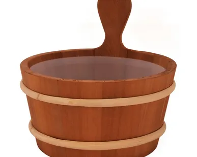 фото Кадушка для бани Sawo 340-D (кедр, 4 л, с пластиковой вставкой)