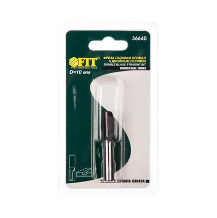 Фото №0 Фреза пазовая прямая с двойным лезвием, DxHxL=10х20х58 мм FIT, 1 шт