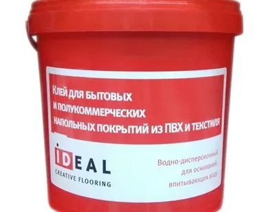фото Клей Ideal для бытовых и полуком напольных покрытий из ПВХ и текстиля 14 кг