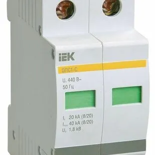 фото Ограничитель перенапряжения ОПС1-D 2P IEK MOP20-2-D