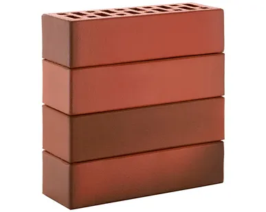фото Кирпич клинкерный ЛСР красный легкий флэшинг, гладкий, 250*85*65 мм