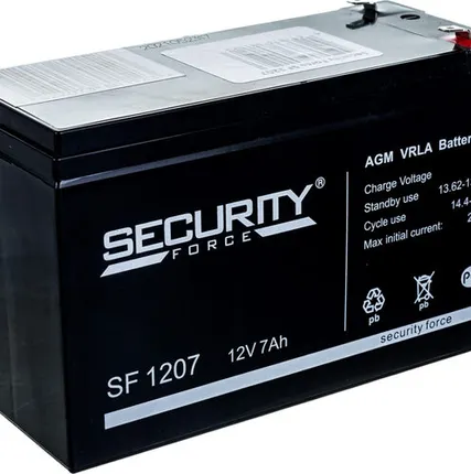 Фото №0 Батарея аккумуляторная Security Force 12В 7Ач 141729