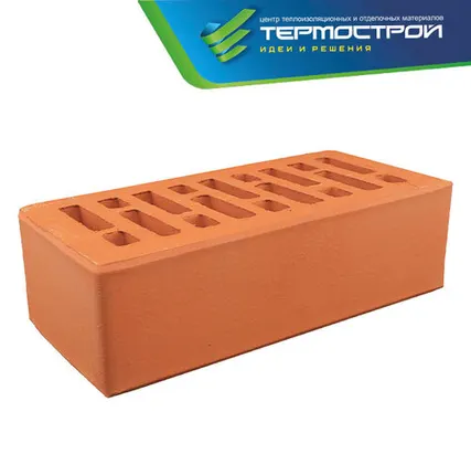 Фото №0 Кирпич облицовочный Строма красный гладкий 250*120*88 мм