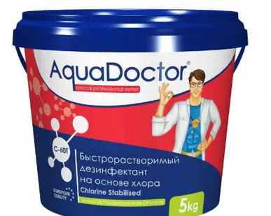 фото Дезинфектант для бассейна на основе хлора быстрого действия AquaDoctor C-60T