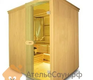 фото Сауна Harvia Variant S1515 (1505х1505 мм, без печи, интерьер Formula из ели)