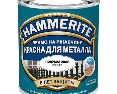 фото Краска Hammerite полуматовая ЦВЕТА В АССОТРИМЕНТЕ 0,25л
