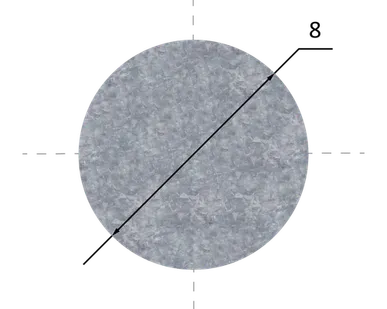 фото Круг оцинкованный 8