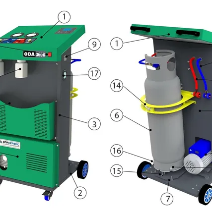 Фото №3 Полуавтоматическая станция для заправки кондиционеров автобусов ODA-360B