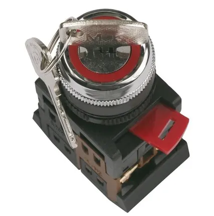 Фото №0 Переключатель АKS-22 черный с ключ. 2 полож. I-O 1з+1р ИЭК (BSW10-AKS-2-K02)