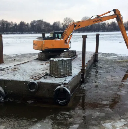 Фото №0 Экскаваторный понтон для работы экскаваторов и другой спецтехники до 40т