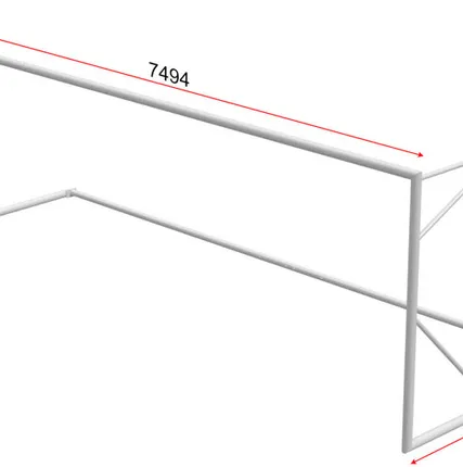 Фото №0 Футбольные ворота 7,32х2,44 м, тип 3, с раскосом