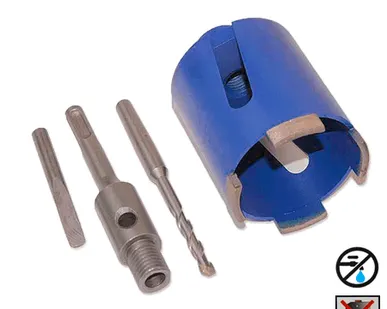 фото СТК-064 Коронка по бетону SDS+ 72 мм c алмазным сегментам (подрозетник)