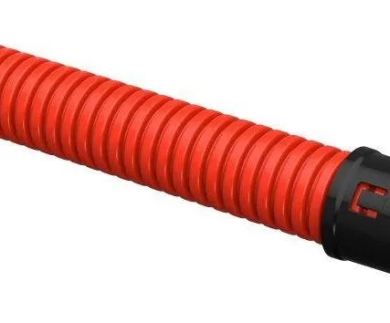 Фото №0 Труба гофрированная двустенная ПНД d40мм с муфтой SN20 красн. (уп.50м) ИЭК CTG12-040-K04-050-R