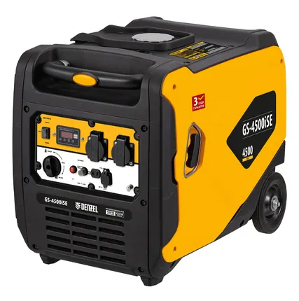 Фото №0 Генератор инверторный GS-4500iSE, 4,5 кВт, 230 В, закрытый корпус, электростартер Denzel