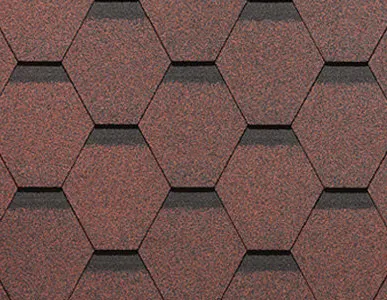 фото Гибкая черепица Dоcke STANDARD "Сота" Красный, цена за м.кв