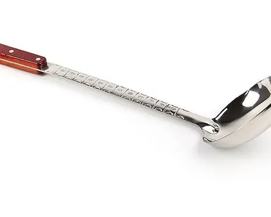 фото Половник для казана средний 10-25 л, с деревянной ручкой 46,5 см (GM)