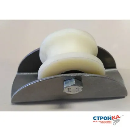 Фото №0 РОЛИК КАПРОЛОН D 70ММ ПОД ТРУБУ D 3/4 (25мм) НА ПЛАТФОРМЕ