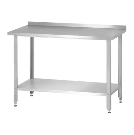 Фото №0 Стол производственный СПРн - 1200*600*860 "Norma Inox", борт (полка сплошная, нерж.ст.)