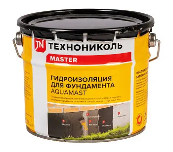 фото Мастика битумная 3 кг ТехноНиколь АquaMast, гидроизоляционная