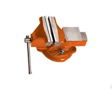 фото Тиски слесарные, 100 мм, поворотные, с наковальней SPARTA