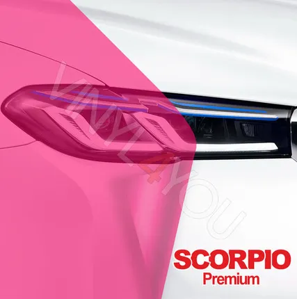 Фото №0 Пленка для фар Scorpio Розовая